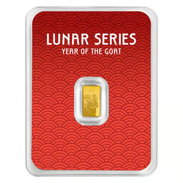 2027 1 Gram PAMP Lunar Year of the Goat Gold Bar .9999 Fine (in TEP)